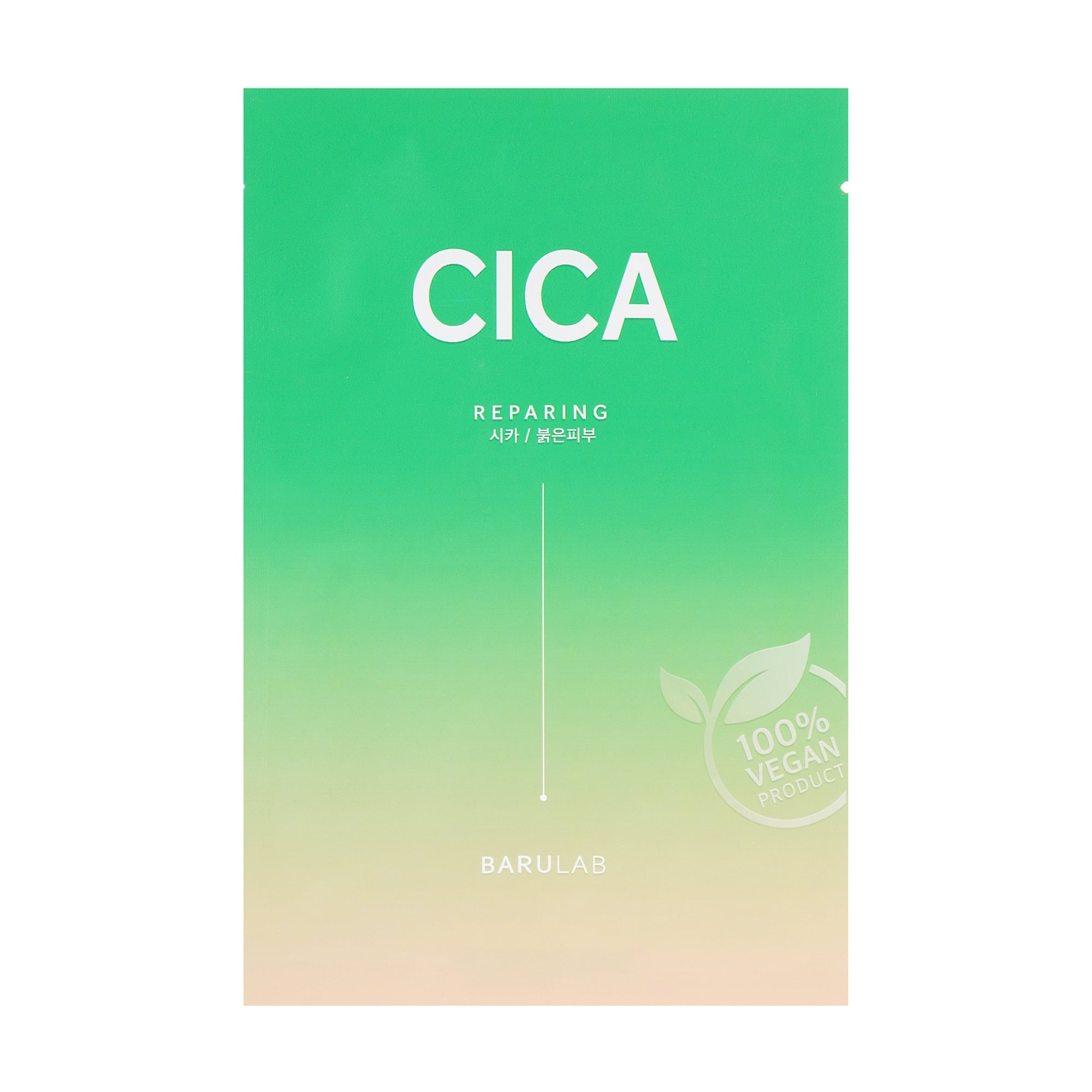 Заспокійлива тканинна маска для обличчя Barulab The Clean Vegan Cica Mask з екстрактом центелли, 23 г